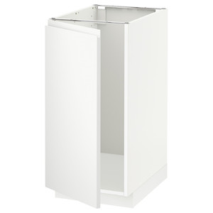 METOD Base cab f sink/waste sorting, white/Voxtorp matt white, 40x60 cm