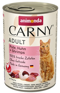 Animonda Carny Adult Cat Food Turkey, Chicken & Shrimps 400g