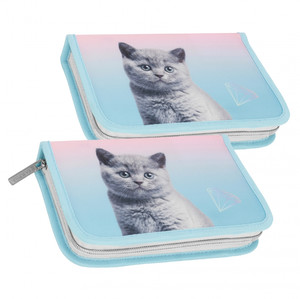 Pencil Case with 1 Zipper Kitty 1, 1pc