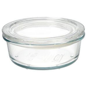 IKEA 365+ Food container with lid, glass, 400 ml