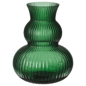 VINTERFINT Vase, green, 21 cm