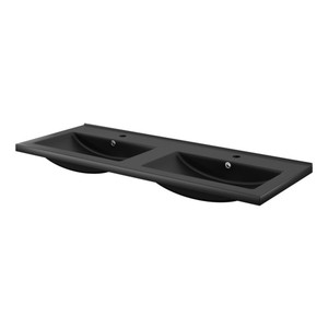 GoodHome Wash-basin Nira 120 cm, black