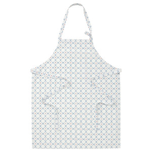 INAMARIA Apron, patterned/blue, 69x85 cm