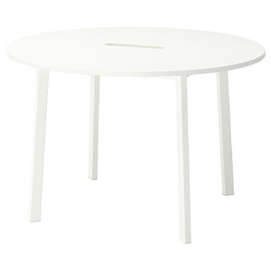 MITTZON Conference table, round/white, 120x75 cm