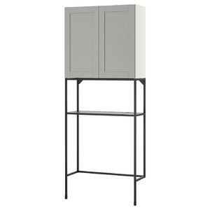 ENHET Storage combination, anthracite/grey frame, 80x32x204 cm