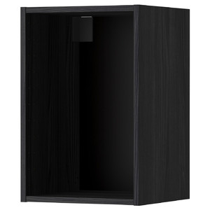 METOD Wall cabinet frame, wood effect black, 40x37x60 cm