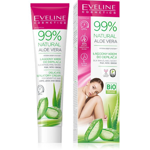Eveline Delicate Depilatory Cream for Sensitive Skin Arms, Legs & Bikini Vegan Natural 125ml