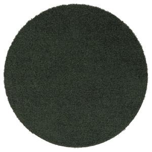 VINDEBÄK Rug, high pile, dark green, 130 cm