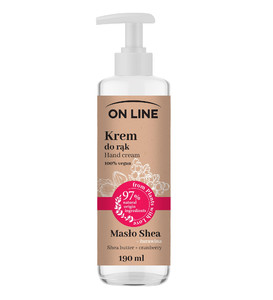 On Line From Plants With Love Hand Cream Shea Butter + Cranberry Vegan 97% Natural 190ml