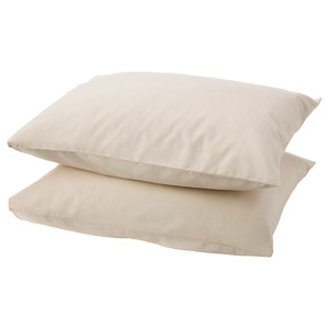 DVALA Pillowcase, beige, 50x60 cm, 2 pack