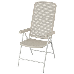 TORPARÖ Reclining chair, outdoor, white, beige