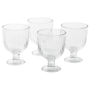 VARDAGEN Goblet, clear glass, 28 cl, 4 pack