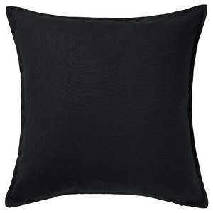 GURLI Cushion cover, black, 50x50 cm