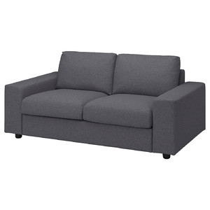 VIMLE 2-seat sofa, with wide armrests Gunnared/medium grey