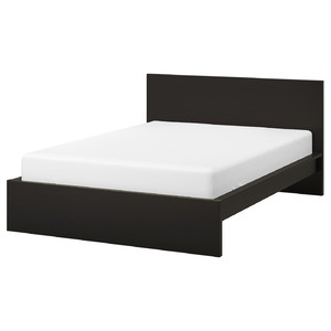 MALM Bed frame, high, black-brown, 160x200 cm