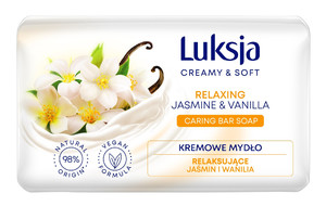 Luksja Creamy & Soft Caring Bar Soap Relaxing Jasmine & Vanilla Vegan 98% Natural 90g