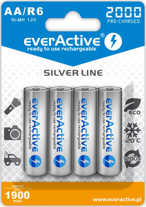 EverActive Silver Line R6/AA 2000mAh Batteries 4 Pack