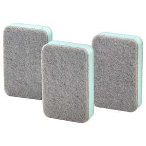 SVAMPIG Sponge, grey-green, 3 pack