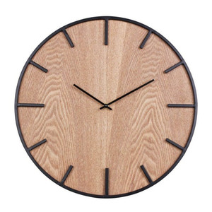 Splendid Wall Clock Loft 40x40 cm, black/wood