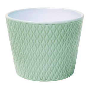 Ceramic Plant Pot Cermax Harlekin 13 cm, green