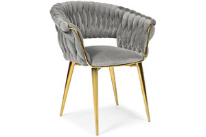 Glamour Chair IRIS LUX, grey