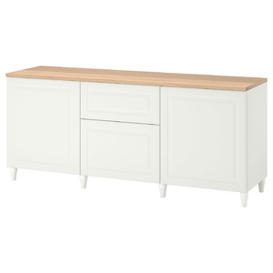 BESTÅ Storage combination with drawers, white/Smeviken/Kabbarp white, 180x42x76 cm