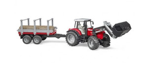 Bruder Massey Ferguson Tractor with Trailer 3+