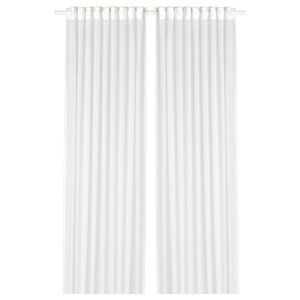 GJERTRUD Sheer curtains, 1 pair, white, 145x300 cm