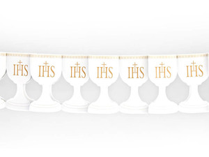 Decorative Paper Garland IHS Holy Communion 3m 1pc