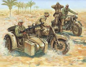 Italeri Model Kit WWII German Motorcycles 1:72 14+