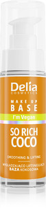 Delia Cosmetics Vegan Smoothing-Lifting Make Up Base So Rich Coco 30ml