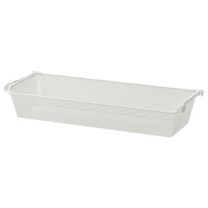 KOMPLEMENT Mesh basket with pull-out rail, white, 100x35 cm