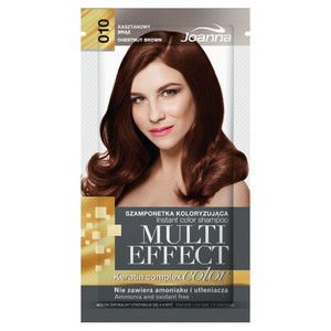 JOANNA Multi Effect Color Keratin Complex Instant Color Shampoo 10 - Chestnut Brown 35g