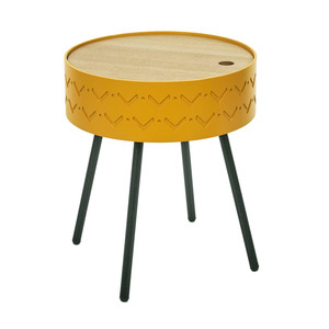 Side Table Bedside Table Eugenie, mustard