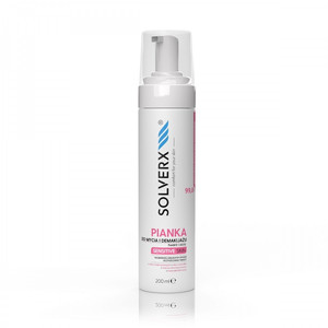 SOLVERX Sensitive Skin Face Cleansing & Make-up Removal Foam 200ml