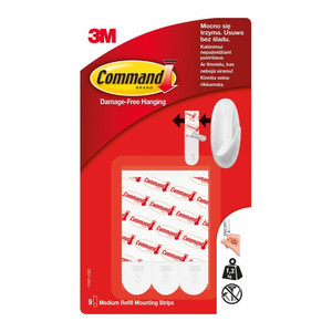 3M Command Mounting Strips Refill, Pack of 6