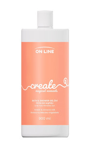 ON LINE Bath & Shower Gel Create Amber & Almond Milk Vegan 900ml