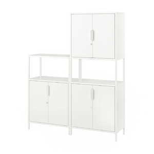 TROTTEN Cabinet combination, white, 140x173 cm