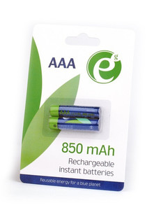 Gembird Rechargeable AAA Instant Batteries (ready-to-use), 850mAh, 2pcs blister pack