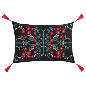 VINTERFINT Cushion cover, black, 40x58 cm