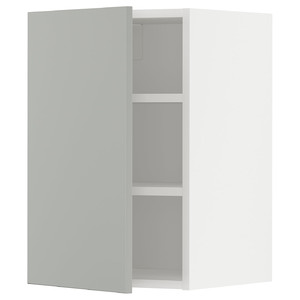 METOD Wall cabinet with shelves, white/Havstorp light grey, 40x60 cm