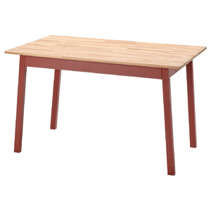 PINNTORP Table, light brown stained/red stained, 125x75 cm