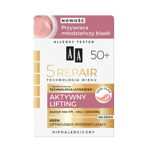 AA Age Technology 5 Repair NEW 50+ Active Lifting Illuminating Hypoallergenic Day Cream 50ml