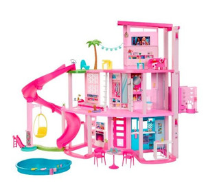 Barbie Dreamhouse, 75+ Pieces, Pool Party Doll House 3+