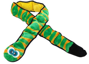 Outward Hound Invincibles Snake 12 squakers, orange/green