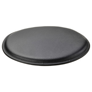 PÄRLETERNELL Chair pad, Grann black, 35 cm