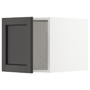 METOD Top cabinet, white/Lerhyttan black stained, 40x40 cm