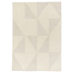 PLANKORSNING Rug, low pile, grey/beige, 170x240 cm