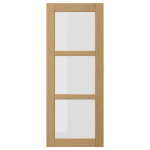 FORSBACKA Glass door, oak, 40x100 cm