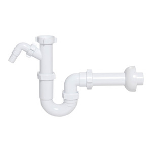 Semi-siphon for 1-bowl sink